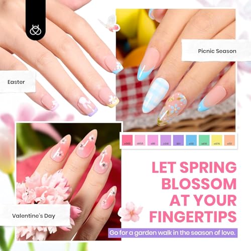 Image of Beetles Gel Nail Polish Set, 70 PCS 60 Colors Red Green Pink Brown Blue Nude Glitter Gel Nail Polish Kit with Base Top Coat for Beginners UV LED Needed DIY Salon Gifts for Women