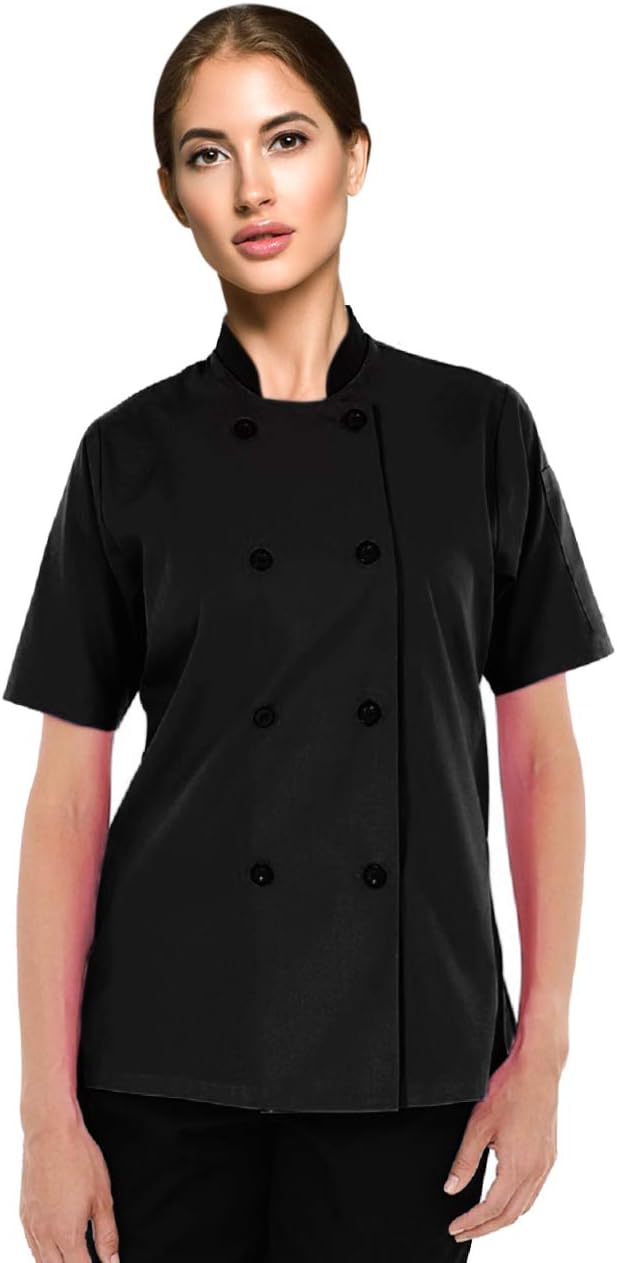 Short Sleeves Only Women's Ladies Chef's Coat Jacket