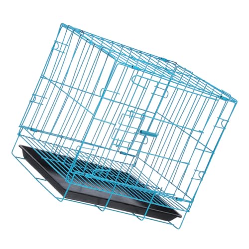 BCOATH Handheld Portable Cat Bunny Cage Wire Frame Pet Cage Secure Design Easy to Carry for Outdoor Travel