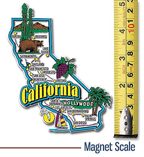 Imán decorativo California Jumbo 3.9 x 4.9 pulgadas miniatura 2