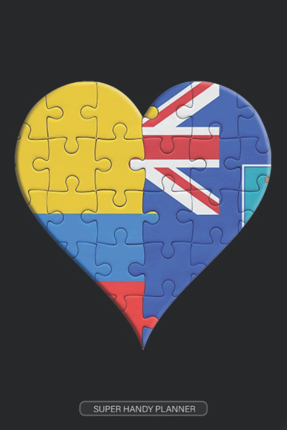 Planner: Colombian Montserratian Flag United Heart Jigsaw Puzzle Flags Of Colombia Montserrat