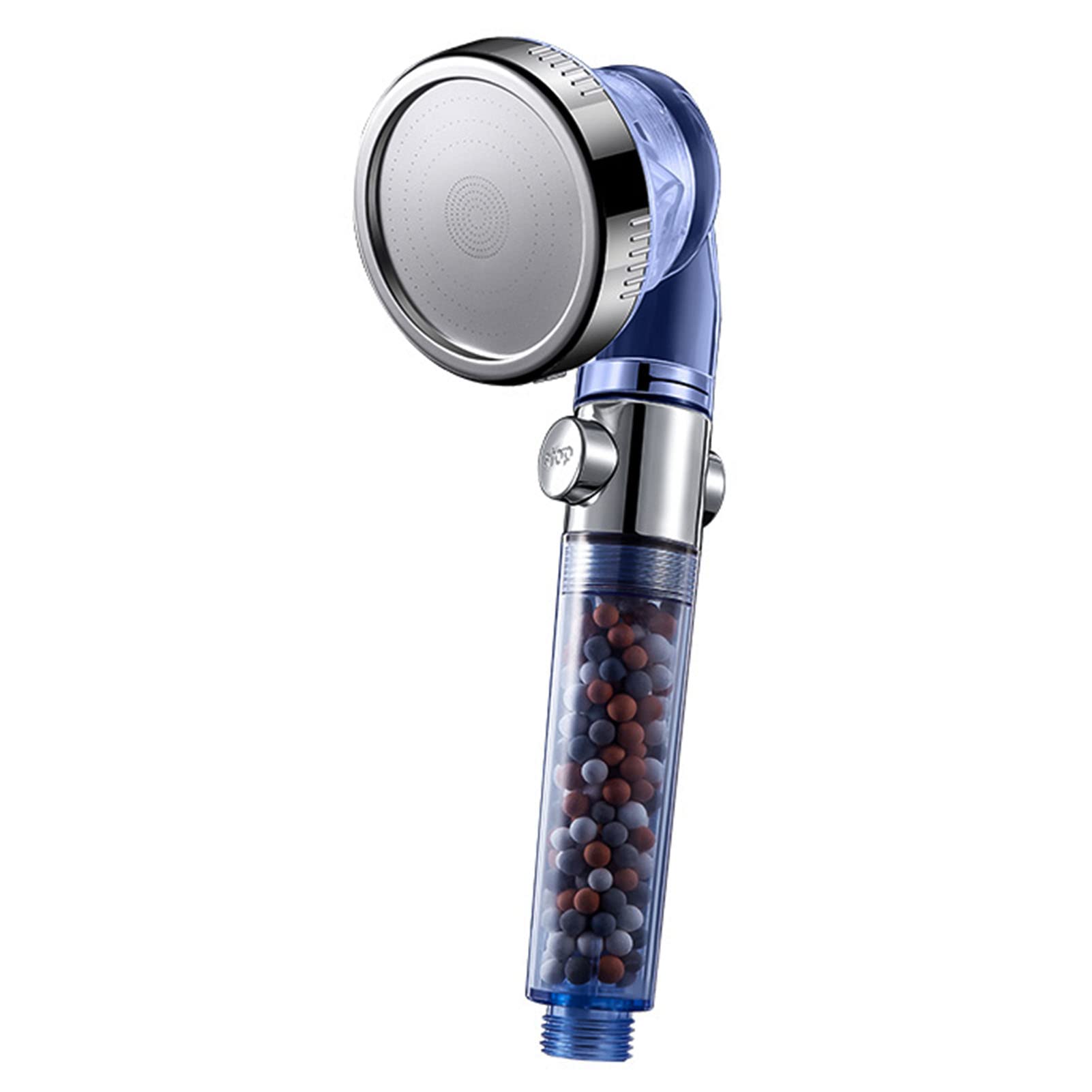 JESMVLPUTD Shower Head 3-Layer Filtration Ionic Showerhead with Stop Button, Universal Filter Shower Head for Hard Water Low Water Pressure