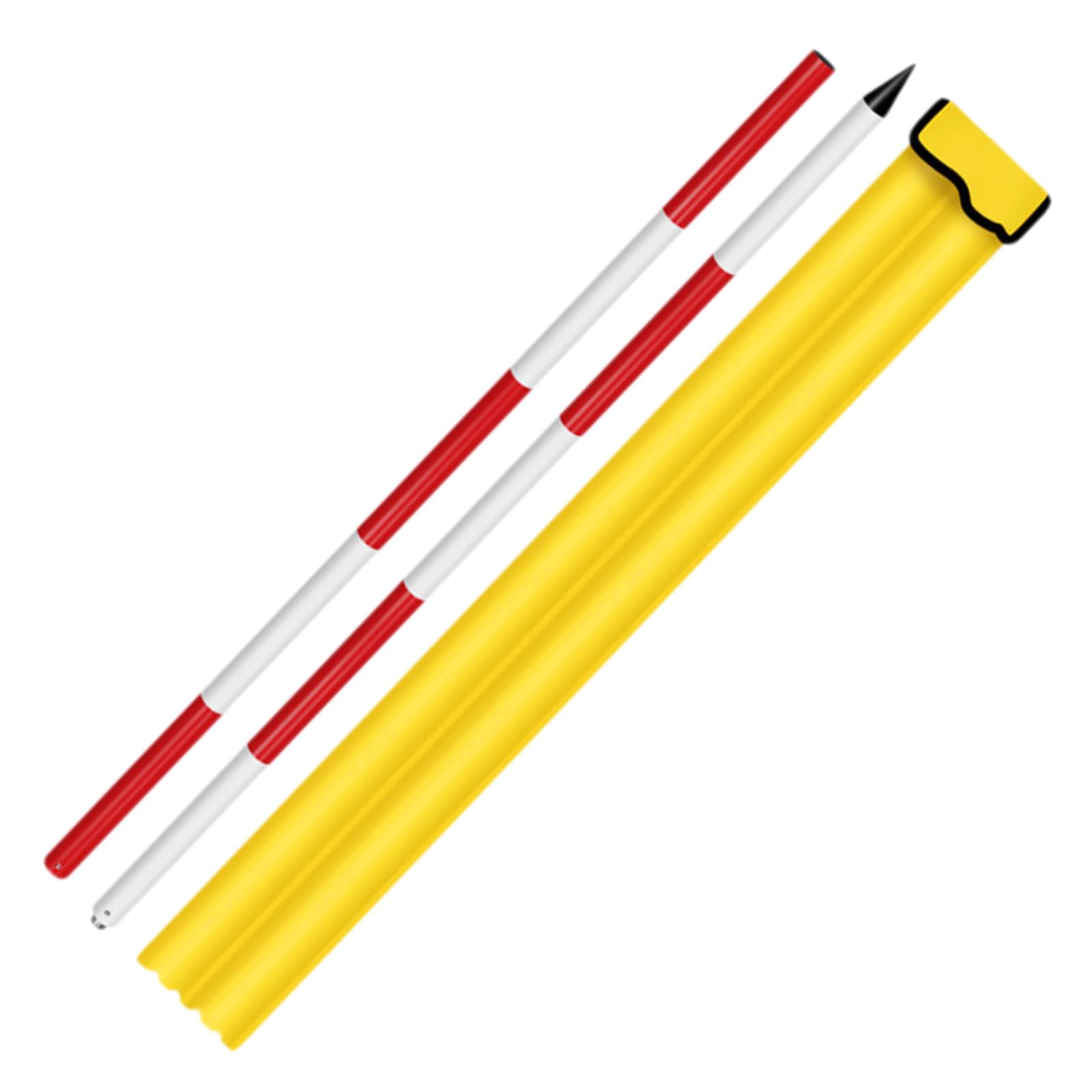 AMZBNEIDI Duty Alummsurvey Pole, Modular Telescopic Aluminum Surveying Ranging Rod Red White Multiple Sizes(Riveted reinforced unions type 2m)