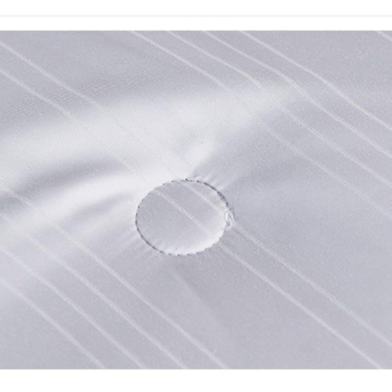 Edredón de cama doble azul y blanco con relleno grueso de seda 5