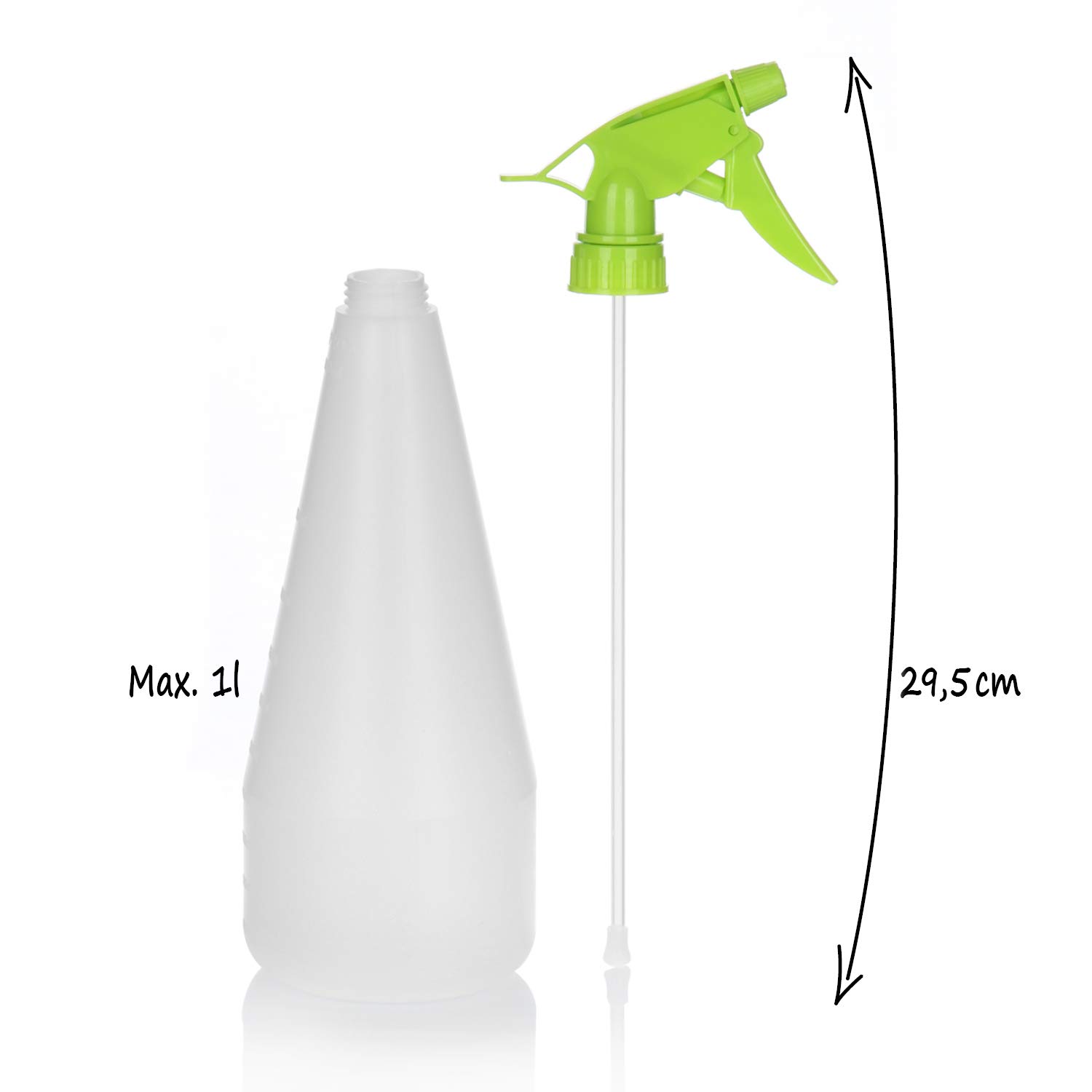 Relaxdays Set Di 3 Flaconi Set Da 3 Spruzzini In Vetro, 200 Ml, Ricaricabile, Con Manico, Spray Manuale Per Fiori, Piante, Verde/Bronzo, Rame - Foto 11