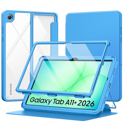 Image of MoKo Clear Case for Samsung Galaxy Tab A11+ Plus 5G 11 Inch 2026, Blue Wave