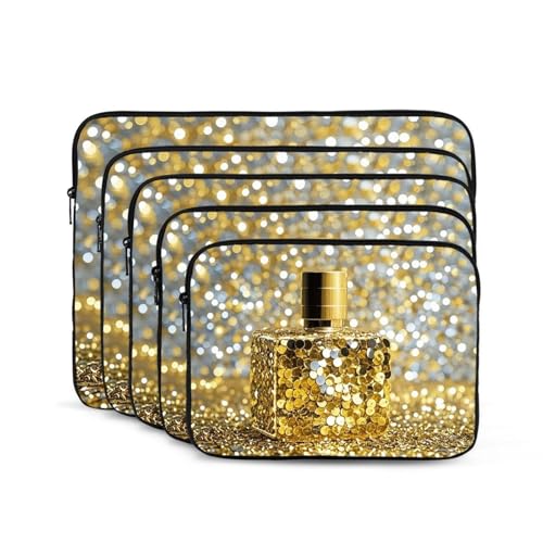 Funda para laptop 15 pulgadas con lentejuelas doradas miniatura 7