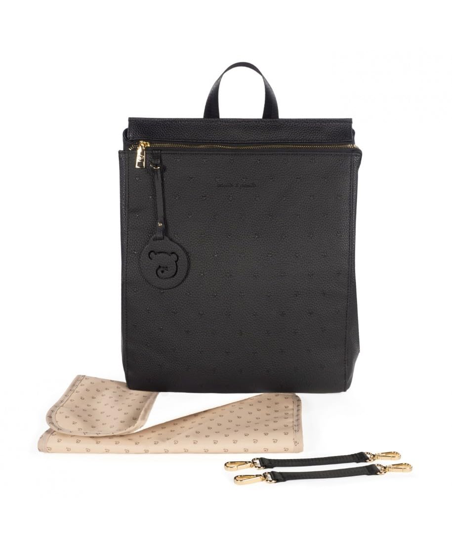 Pasito a Pasito London Black - Mochila Cambiador Unisex bebé
