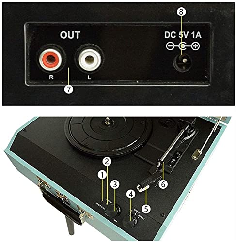 Tourne-disque phonographe vintage, tourne-disque vinyle Bluetooth avec haut-parleurs intégrés et enregistreur USB piloté par courroie - Les Beatles, Paul McCartney, John Lennon, RIngo Starr, George Harrison Tourne-disque phonographe vintage, tourne-disque vinyle Bluetooth avec haut-parleurs intégrés et enregistreur USB piloté par courroie – Image 7