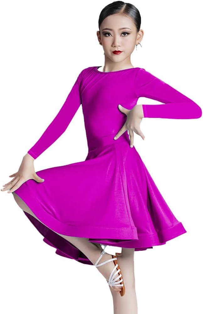 Girls Latin Dance Dress Professional Girls Dance Performance Clothing Suitable for Tango cha cha Salsa Skirt
