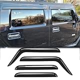 VICOJETOR 94501 Sunproof Waterproof Side Window Wind Deflector, 4pcs Protective Replacements Rain Guards Set, Window Visor fit for 2005-2009 Hummer H3