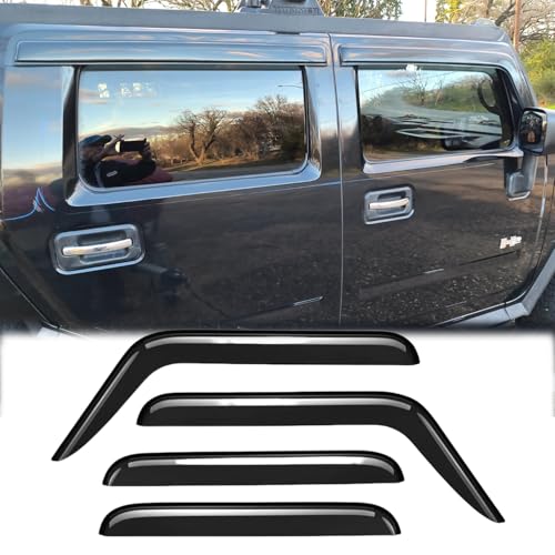 4PCS Tape On Side Window Wind Deflectors for 2005-2009 Hummer H3 94501 by VICOJETOR - Used condition - US$23.07