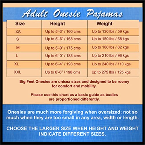 Big Feet Pajama Co. Plaid Cotton Flannel Adult Footie Onesie Drop Seat Pajamas For Men And Women #TOP3