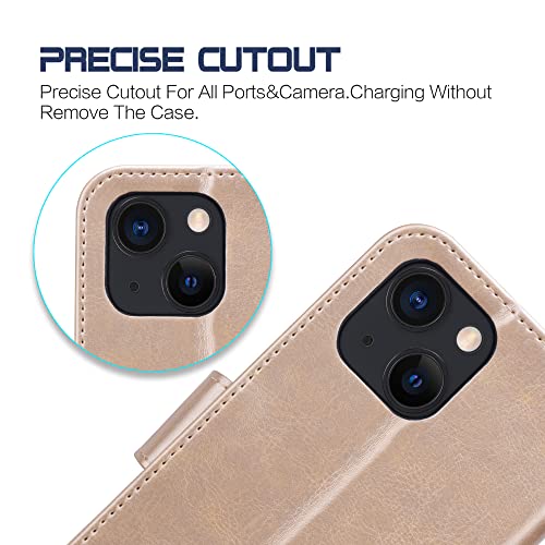 Arae US-WCS-IP13 Compatible With Iphone 13 Case With Card Holder And Wrist Strap Wallet Flip Cover thumb #4