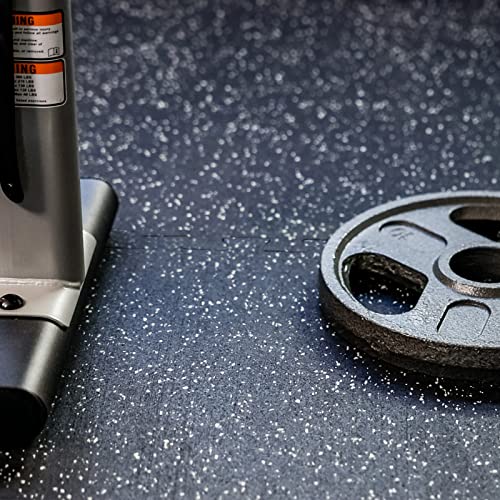 Superjare 0.56“ Thick Exercise Equipment Mats, 48 Sq Ft Eva Foam Mats With Rubber Top, Interlocking Rubber Floor Tiles For Home Gym And Fitness Room, Protective Flooring Mat,Black/ White #TOP6