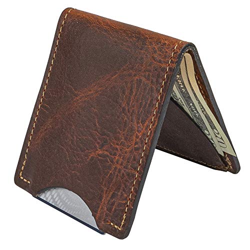 Front Pocket Slim Bifold Wallet for Men | Made in USA | Premium Full Grain Leather Men’s Wallet...