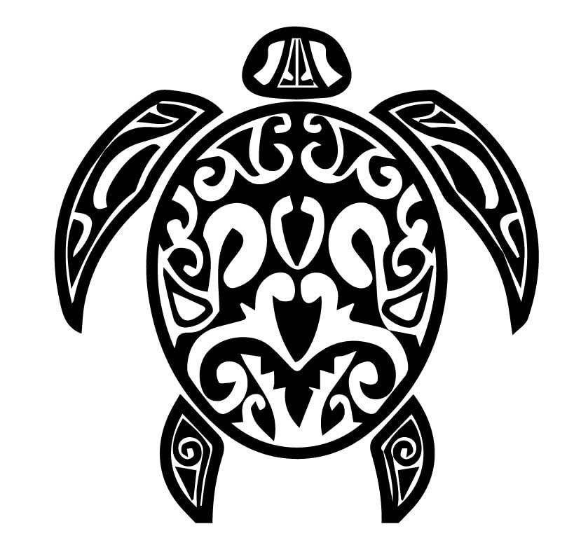 Sticker Tortue Tribale – Autocollant Vinyle – Taille au Choix – Voiture, Moto, PC – 8 Couleurs – Fabrication Artisanale