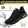 Baofular Safety Trainers Men Womens Steel Toe Trainers Lightweight Comfortable Safety Shoes Work Trainers Non Slip & Breathable Black 10 UK 44 EU 270 #1