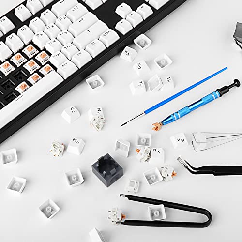 Image of RUNJRX Keyboard Lube Kit with Switch Opener,Tweezers,Keycap Puller,Switch Puller,4-Claw Grabber,Switch Lube Brush for Custom Keyboard, Keyboard Lube Tools