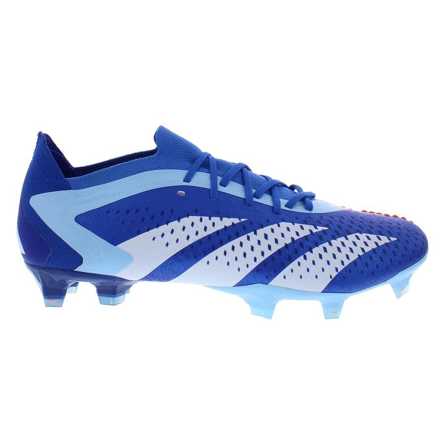 Image of adidas Predator Accuracy 1 Low FG Unisex Shoes Size 12.5, Color: Bright Royal /Footwear White /Bliss Blue-Blue