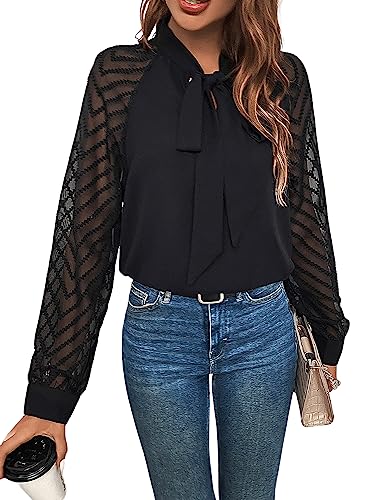 GORGLITTER Damen Blusen Elegant Hemdshirt Office Casualshirt Herbst...
