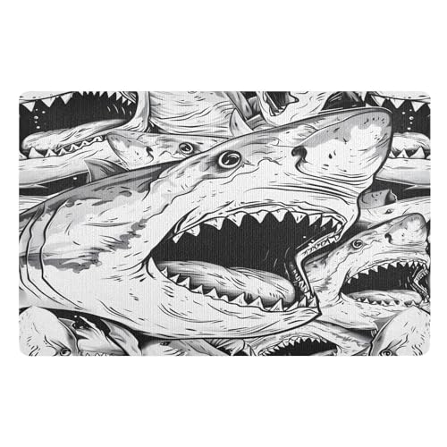 Tapis de sol requin antidérapant pour éviter les traces de pas - 2