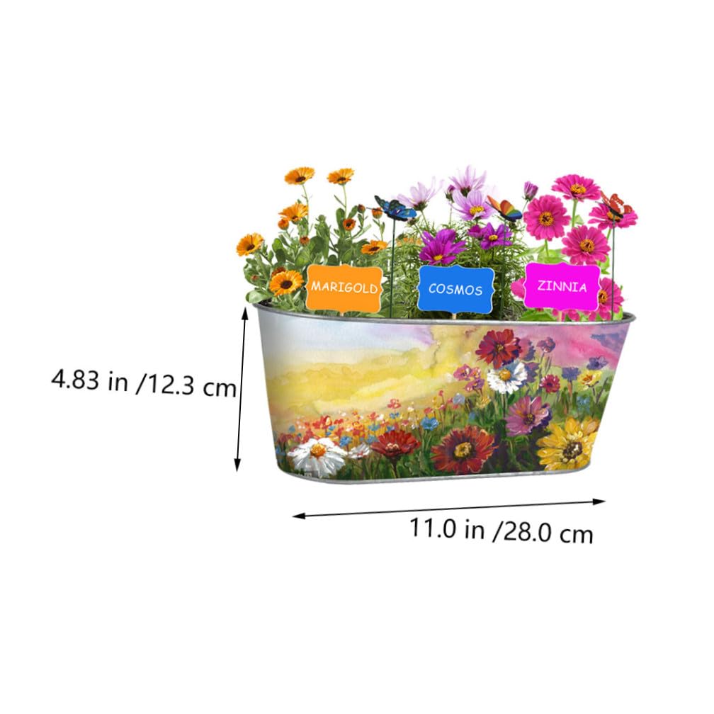 jojofuny Maceta de Hierro para Plantar Hierbas Aromáticas para Niños Kit de Jardinería para Explorar Creatividad y Disfrutar en Compañía DIY