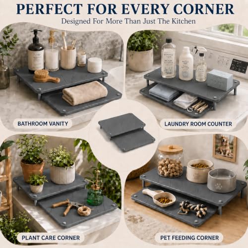 MOONEDGE Nesting Stone Drying Mat for Kitchen Counter with Dish Rack - image 8