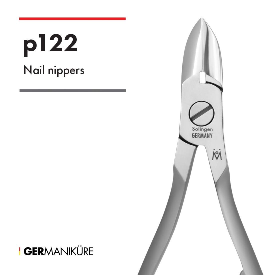 GERmanikure Pinzas para uñas Finox acero inoxidable. Por hecho en Solingen, Alemania