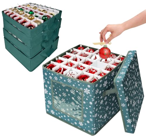 Anstore Weihnachtsschmuck Aufbewahrungsbox Grün für 83 Kugeln, 1...