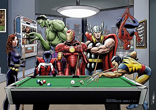Orlco Art Superheros Marvel DC Comics Hot Movie Poster mural Art moderne Décoration de la maison Peinture sur toile pour chambre d'enfant, 0618-d, 40" X 28" (100cm X 70cm)With the stretched