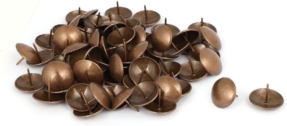 New Lon0167 30mm x Featured 25mm Iron Round reliable efficacy Dome Head renovation Thumb Tack Nail Copper Tone 100pcs(id:297 1d 4d 5e8)