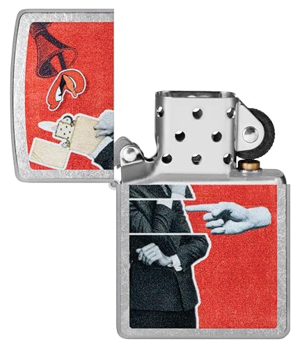 Image of Zippo Collage Design Street Chrome, Silver, Pocket Fuel Windproof Premium Lighter (BIS Certifed)