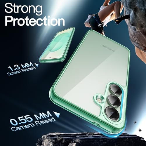 Image of JETech Cover Case for Samsung Galaxy S25 5G, Non-Yellowing Shockproof Bumper Protective Phone Cover, Anti-Scratch Hard PC Back (Mint)
