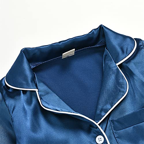 Toddler Satin 𝐏a𝐣ama Set Loung𝐞wear Outfit Long Sleeve 𝗦ilk 𝐏ajamas for Baby Girls Button Down Sl𝐞epwear 𝐏𝗝s2