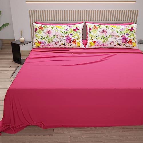 PETTI Artigiani Italiani, Double Bed Sheets in Cotton with Pillowcases in Digital Print - Image 4