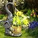 Garten Outdoor Elefanten Statue Deko - Elefant mit Gefälschter Pflanze Gartenfiguren Solar Lichter Bewässerung für Außen, Weihnachten Ornamente Figur für Patio, Elefant Geschenke für Frauen Mama