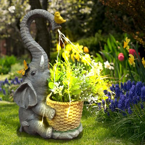 Garten Outdoor Elefanten Statue Deko - Elefant mit Gefälschter...