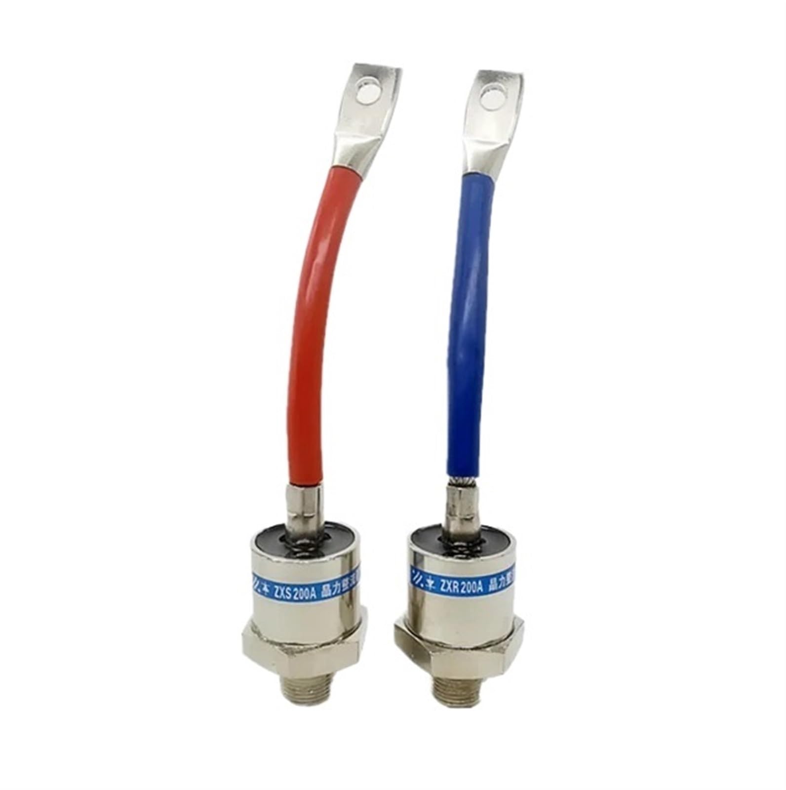 1/2 piezas ZX400A ZXS400A Electrodo positivo ZXR400A Electrodo negativo Rosca fina 27MM Generador Rectificador Diodo rotatorio 400A 2000V(ZXS400A)