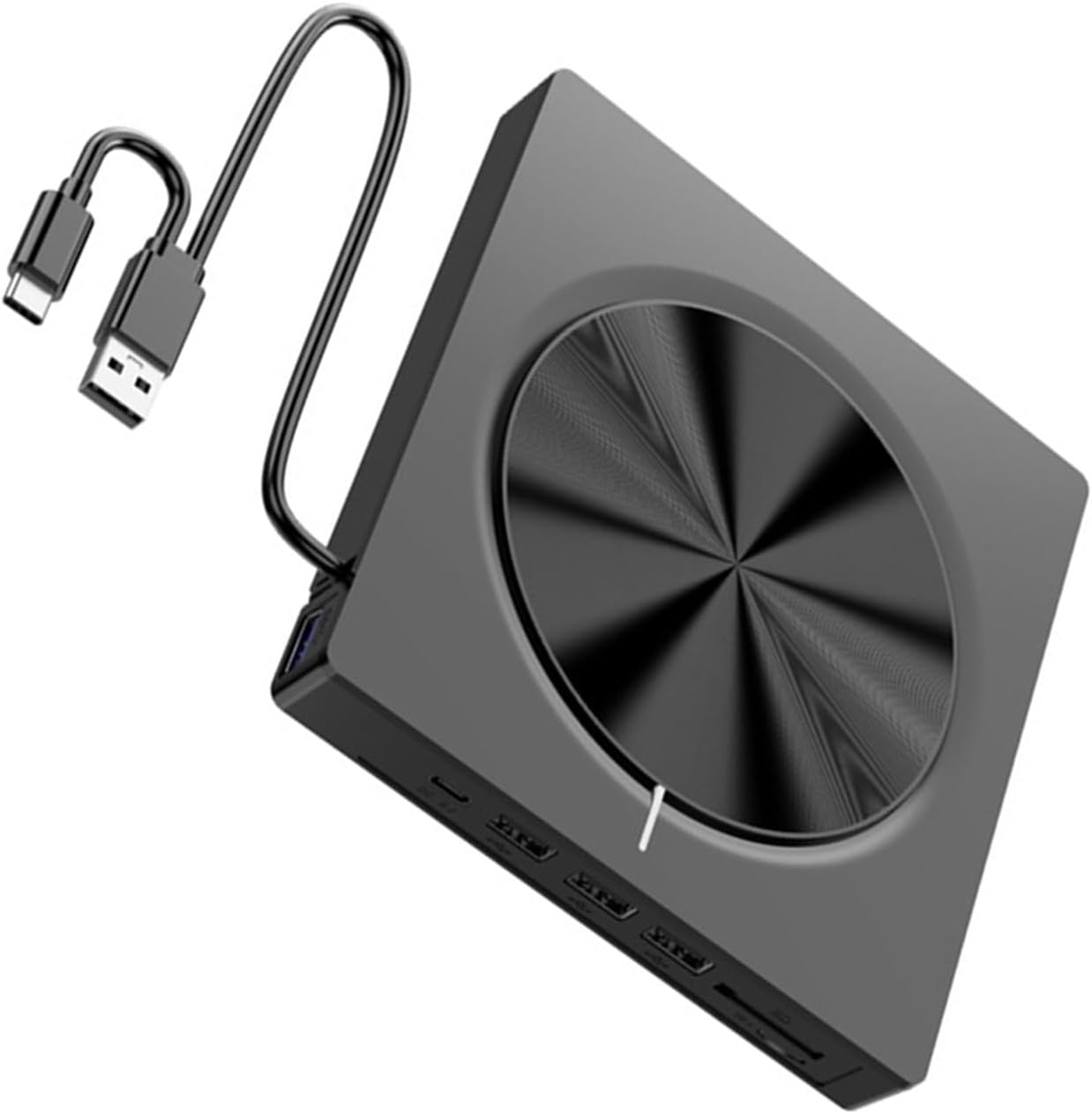 External CDs/DVDs Writer USB3.0 Type C With 4 USB Hubs And SDTF Card Reader For Laptops Desktops