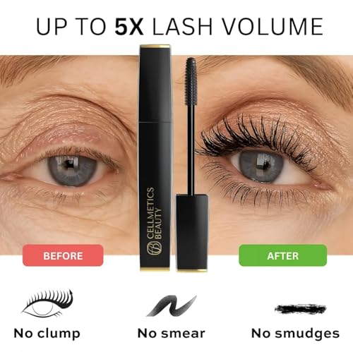 Cellmetics Mascara for Mature Lashes 60+ – Volumizing & Lengthening, Washable Black — view 2