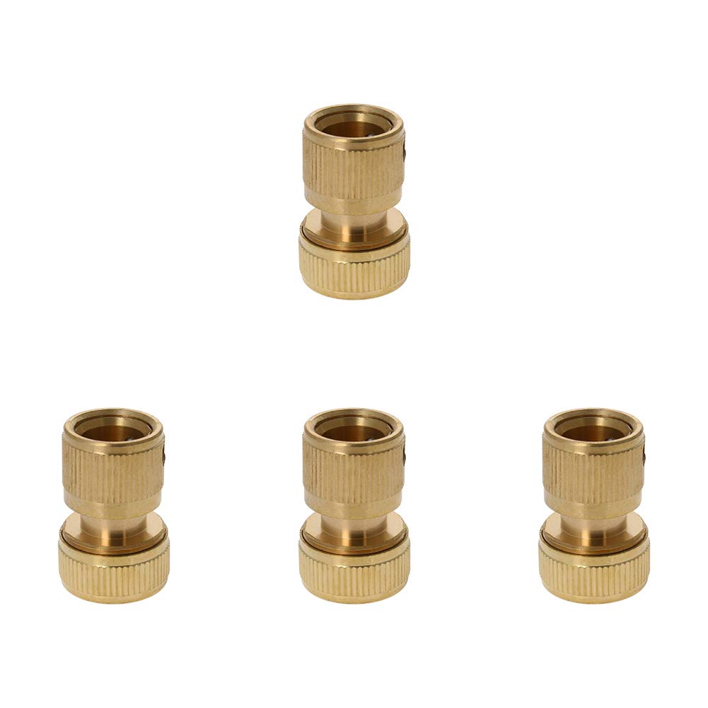 Messing-Schnellverbinder für Gartenschlauch, 147,3 cm, Schnittstellengröße, 4 Stück Adapter für einfachen Schlauchanschluss, Gartenzubehör