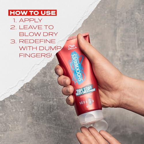Wella Shockwaves Tuff Stuff 200ml Heat & Sweat Proof Gel - Image 3