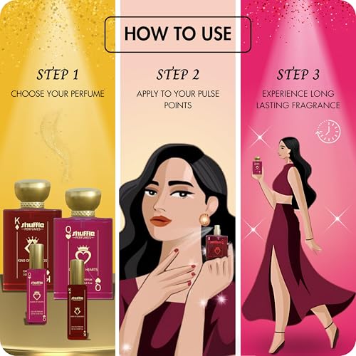 Image of Queen of Hearts Eau De Perfum with Jasmine, Iris, Velvet, Sandalwood & Rosewood | Premium Natural Long Lasting Perfume for Women - 20ml