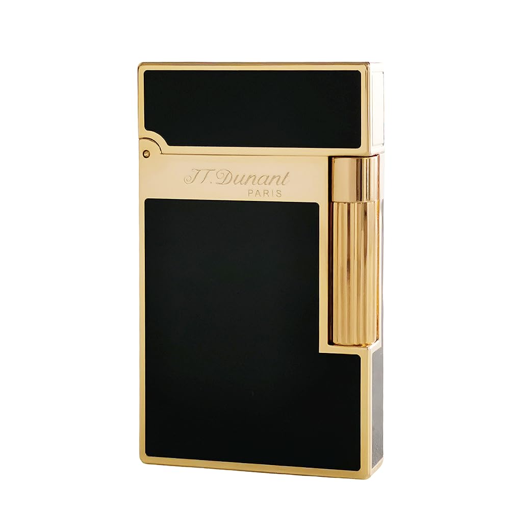 Classic Black Lacquer Lighter L2 Metal Lighters Ping Sound Adjustable Soft Flame Refillable Men Gift