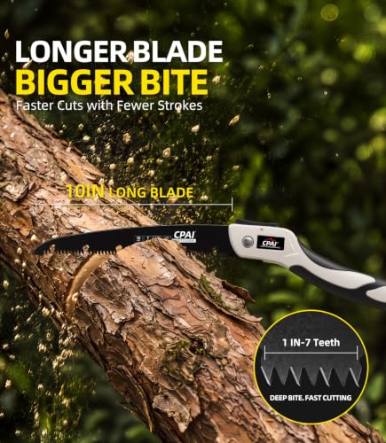 10-Inch Folding Saw, 7 TPI SK5 High-Carbon Steel Pruning Saw - Image 2