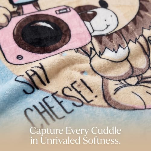 Image of VAS COLLECTIONS 280 GSM Baby Mink Blanket, Ultra Soft Warm Plush Cozy Blanket for Newborn Baby, Infants, Kids & Toddlers, Lightweight Comfortable Baby Blanket, 30 x 40 Inches(76x102 cm) - Powder Blue