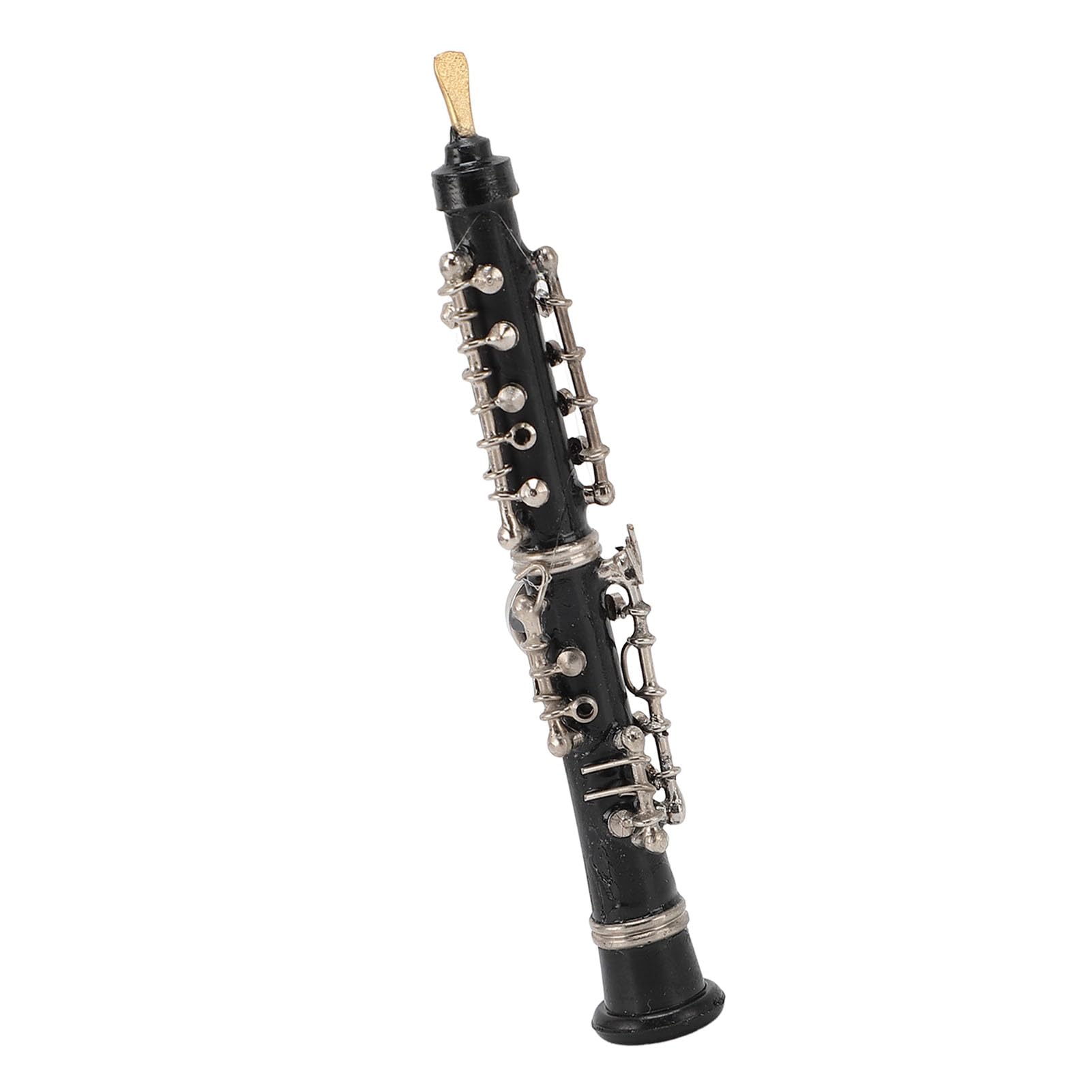TOPINCN Modèle de Hautbois Miniature en Métal, Modèle de Mini Hautbois, Ornement D'instrument de Musique Polyvalent pour la Décoration de la Maison, Inspire L'intérêt Musical