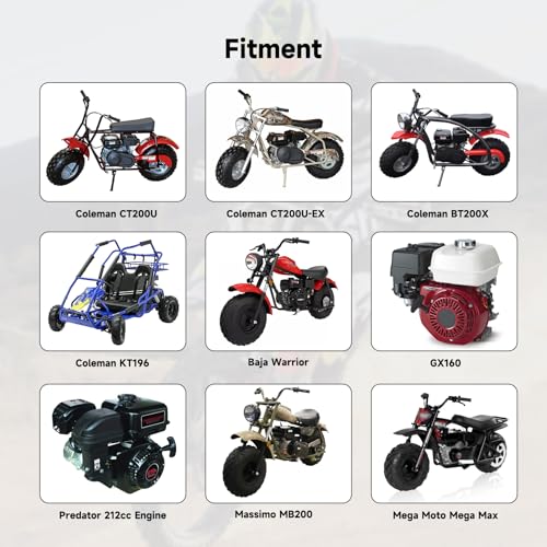 Image of FVRITO VM22 26mm Carburetor Mini Bike Carb Kit for Predator 212 196cc 212cc Ghost 224cc 6.5HP Non Hemi Coleman CT200U CT200U-EX BT200X KT196 Go Kart Baja Warrior GX160 GX200 Upgrade Stage 1 Kit Purple