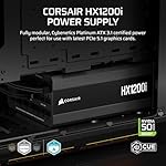 CORSAIR HX1200i (2025) Fully Modular Ultra-Low Noise ATX Power Supply with 12V-2x6 Cable – ATX 3.1 & PCIe 5.1 Compliant, Cybenetics Platinum Efficiency, Fluid Dynamic Bearing Fan – Black - Image 2